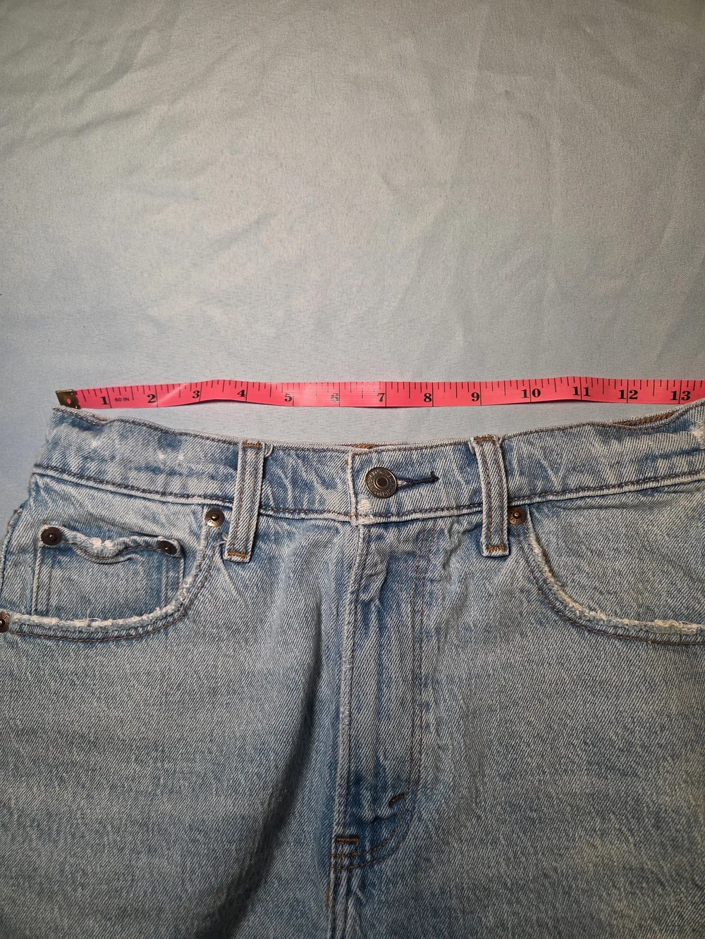 Abercrombie & Fitch Dad Short High Rise Womens 27  Distressed Denim Shorts - Picture 13 of 13
